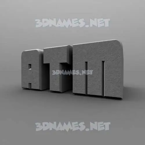 atm in Solid Grey style - 3D name wallpaper atm in Solid Grey style - 3D name wallpaper