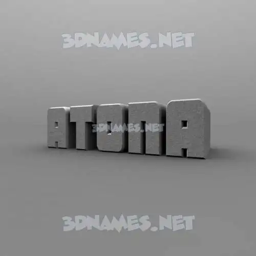 atona in Solid Grey style - 3D name wallpaper