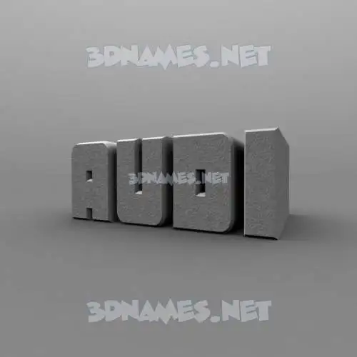 audi in Solid Grey style - 3D name wallpaper