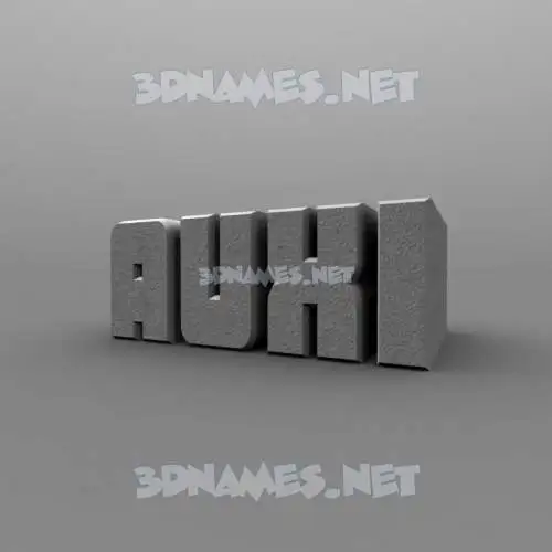 auxi in Solid Grey style - 3D name wallpaper