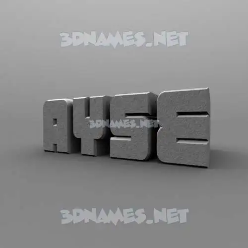 ayse in Solid Grey style - 3D name wallpaper