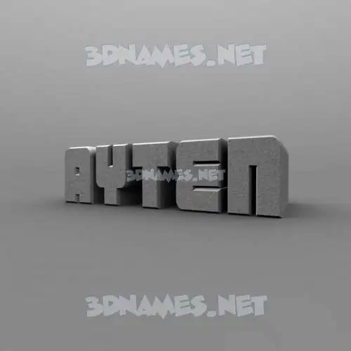 ayten in Solid Grey style - 3D name wallpaper