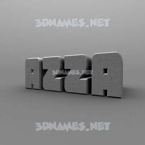 azza in Solid Grey style - 3D name wallpaper