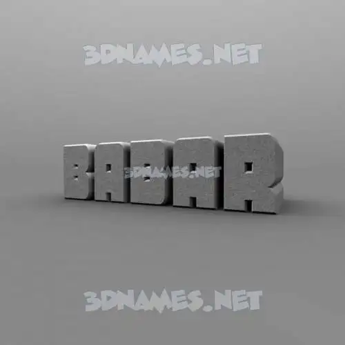babar in Solid Grey style - 3D name wallpaper babar in Solid Grey style - 3D name wallpaper