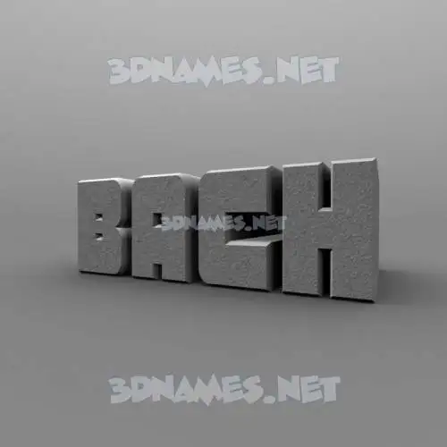 bach in Solid Grey style - 3D name wallpaper