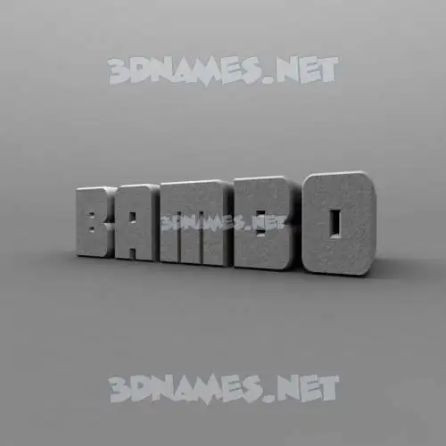 bambo in Solid Grey style - 3D name wallpaper