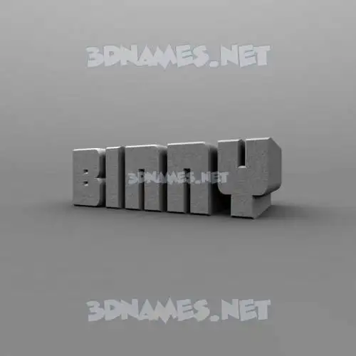 binny in Solid Grey style - 3D name wallpaper binny in Solid Grey style - 3D name wallpaper