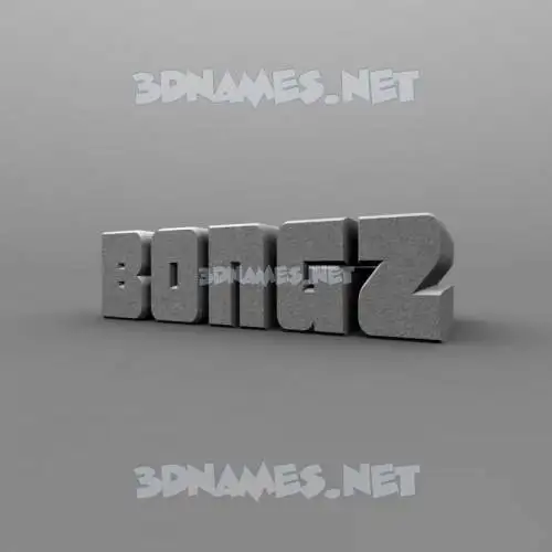 bongz in Solid Grey style - 3D name wallpaper