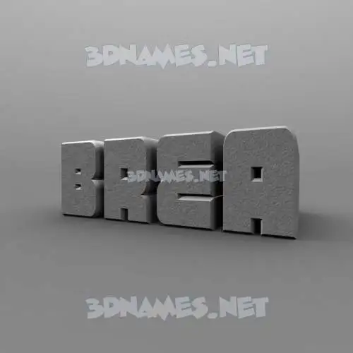 brea in Solid Grey style - 3D name wallpaper