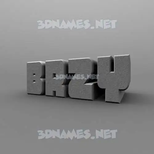 brzy in Solid Grey style - 3D name wallpaper