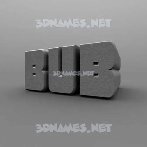 bub in Solid Grey style - 3D name wallpaper bub in Solid Grey style - 3D name wallpaper