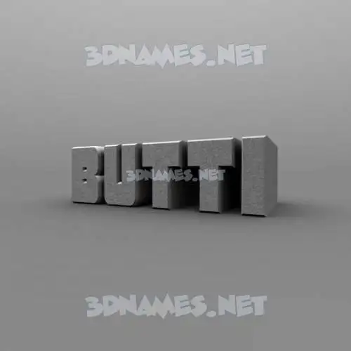 butti in Solid Grey style - 3D name wallpaper butti in Solid Grey style - 3D name wallpaper