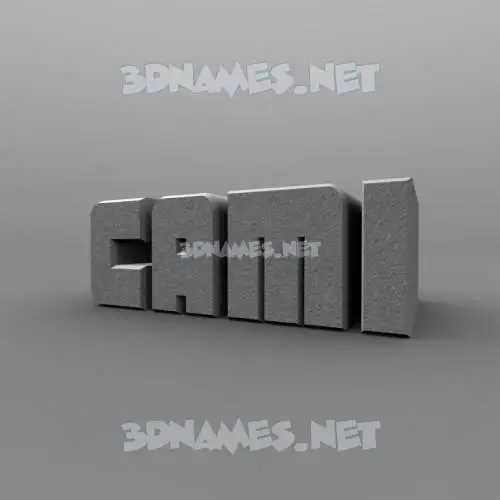 cami in Solid Grey style - 3D name wallpaper cami in Solid Grey style - 3D name wallpaper