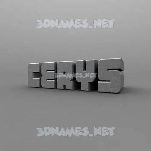 cerys in Solid Grey style - 3D name wallpaper
