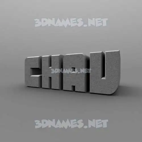 chav in Solid Grey style - 3D name wallpaper