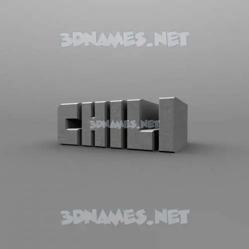 chili in Solid Grey style - 3D name wallpaper chili in Solid Grey style - 3D name wallpaper