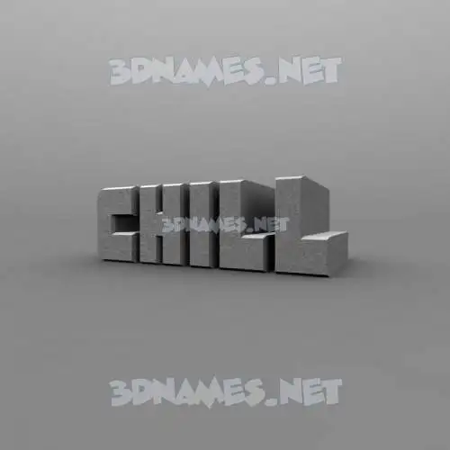 chill in Solid Grey style - 3D name wallpaper chill in Solid Grey style - 3D name wallpaper