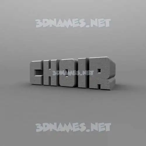 choir in Solid Grey style - 3D name wallpaper
