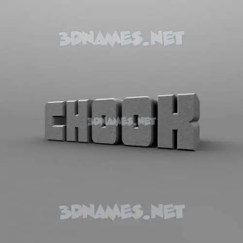 chook in Solid Grey style - 3D name wallpaper chook in Solid Grey style - 3D name wallpaper