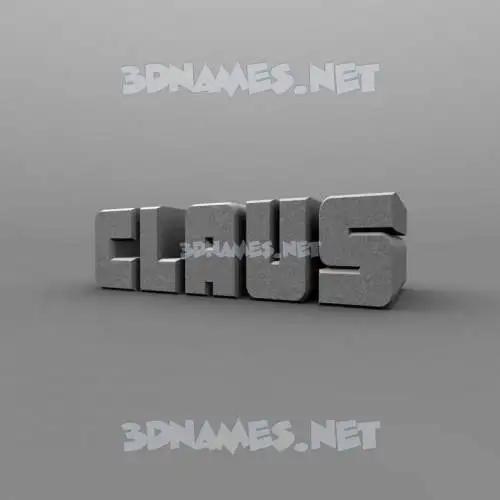 claus in Solid Grey style - 3D name wallpaper