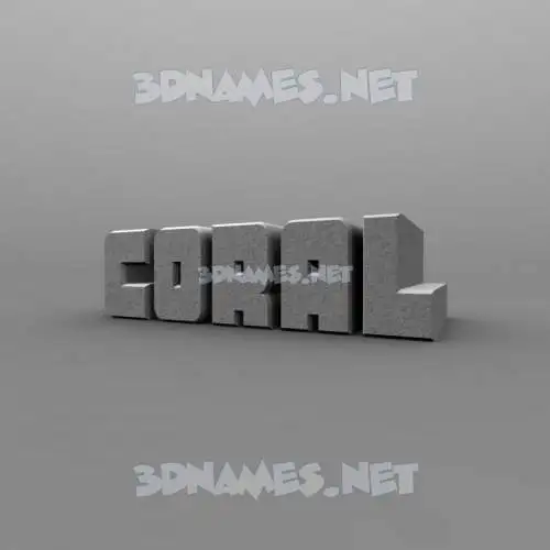 coral in Solid Grey style - 3D name wallpaper coral in Solid Grey style - 3D name wallpaper