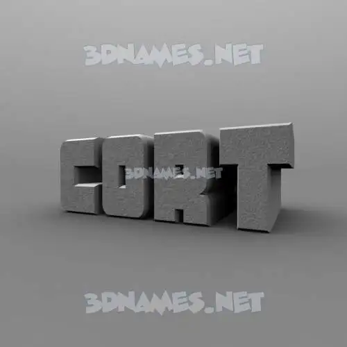 cort in Solid Grey style - 3D name wallpaper cort in Solid Grey style - 3D name wallpaper