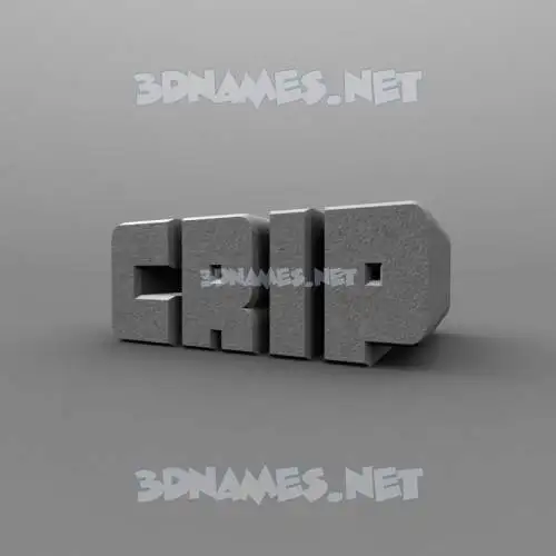 crip in Solid Grey style - 3D name wallpaper crip in Solid Grey style - 3D name wallpaper
