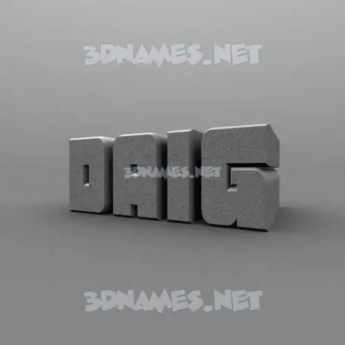 daig in Solid Grey style - 3D name wallpaper