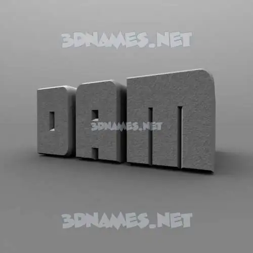 dam in Solid Grey style - 3D name wallpaper dam in Solid Grey style - 3D name wallpaper