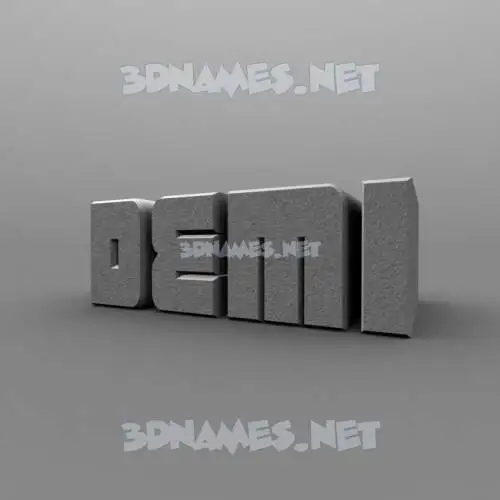 demi in Solid Grey style - 3D name wallpaper demi in Solid Grey style - 3D name wallpaper