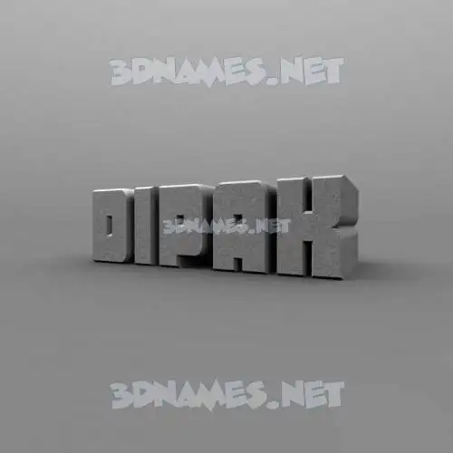 dipak in Solid Grey style - 3D name wallpaper