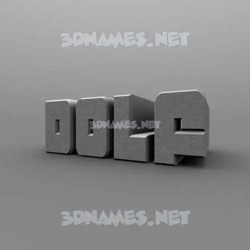 dolf in Solid Grey style - 3D name wallpaper
