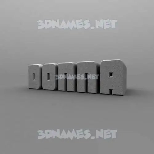 donna in Solid Grey style - 3D name wallpaper donna in Solid Grey style - 3D name wallpaper