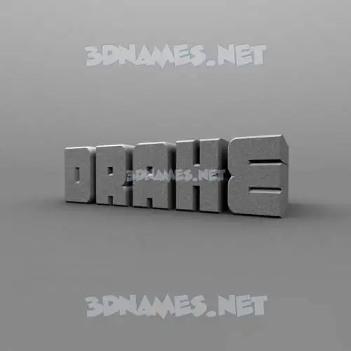 drake in Solid Grey style - 3D name wallpaper drake in Solid Grey style - 3D name wallpaper