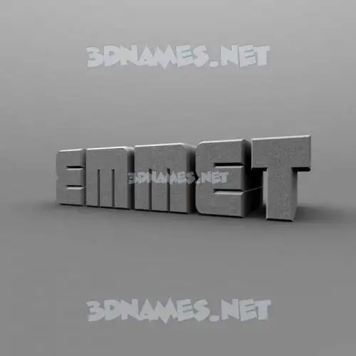 emmet in Solid Grey style - 3D name wallpaper emmet in Solid Grey style - 3D name wallpaper