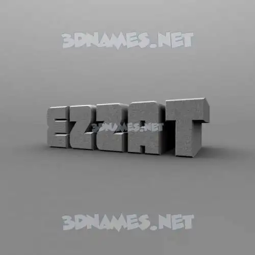 ezzat in Solid Grey style - 3D name wallpaper