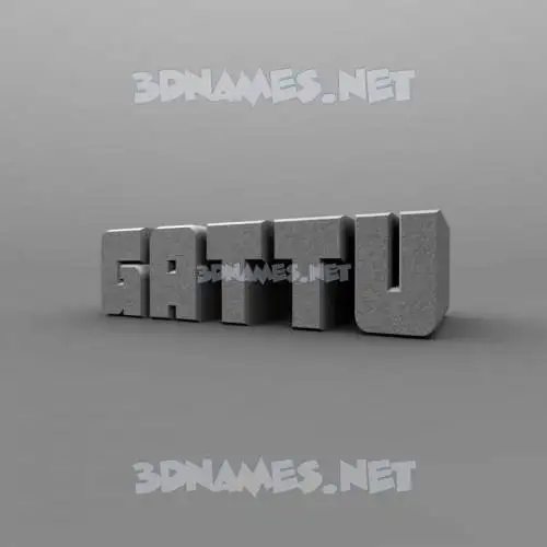 gattu in Solid Grey style - 3D name wallpaper