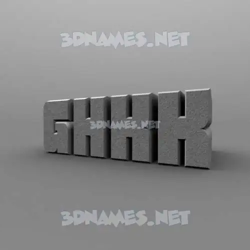 ghkk in Solid Grey style - 3D name wallpaper