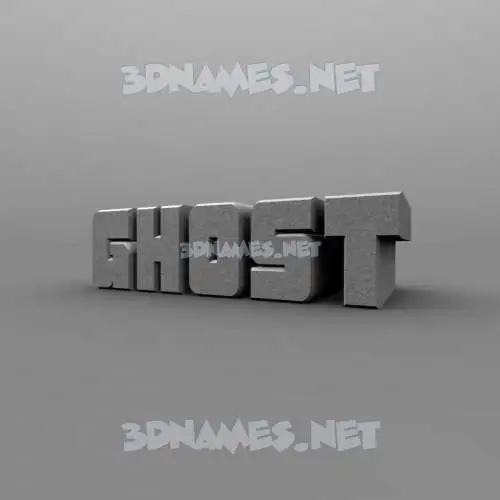 ghost in Solid Grey style - 3D name wallpaper
