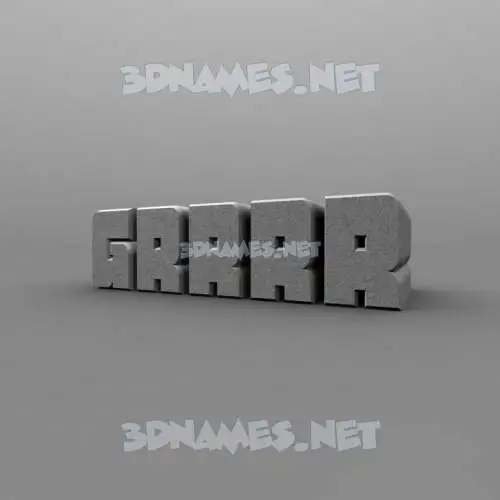 grrrr in Solid Grey style - 3D name wallpaper