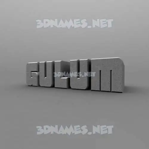 gulum in Solid Grey style - 3D name wallpaper gulum in Solid Grey style - 3D name wallpaper