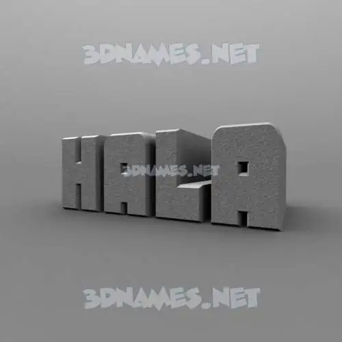 hala in Solid Grey style - 3D name wallpaper