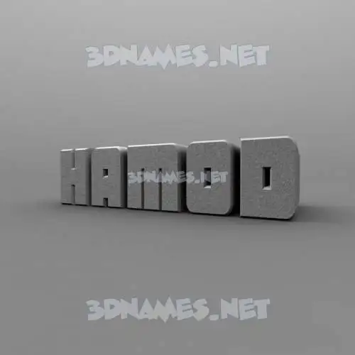 hamod in Solid Grey style - 3D name wallpaper