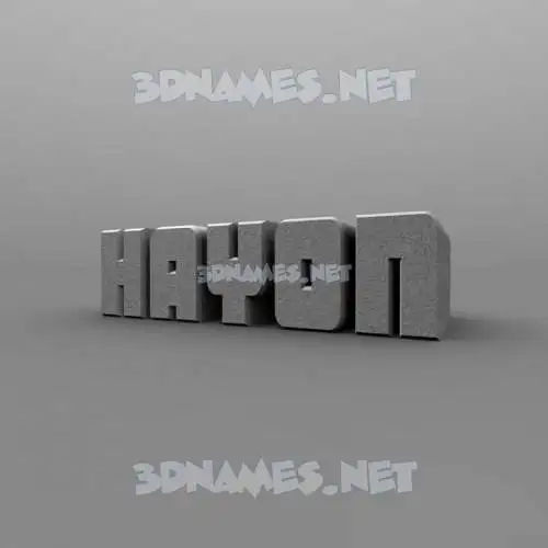 hayon in Solid Grey style - 3D name wallpaper hayon in Solid Grey style - 3D name wallpaper