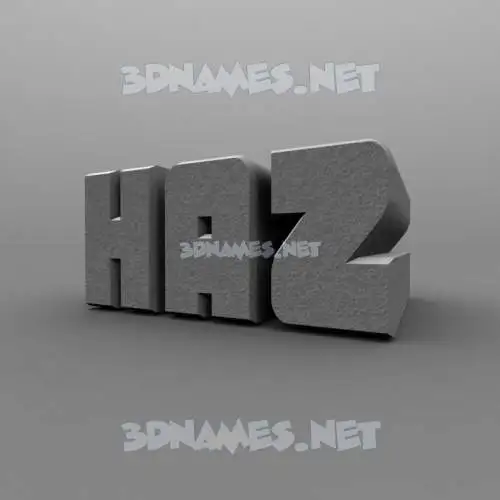 haz in Solid Grey style - 3D name wallpaper