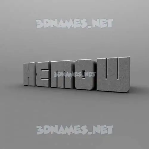 hemow in Solid Grey style - 3D name wallpaper