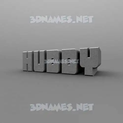 hubby in Solid Grey style - 3D name wallpaper