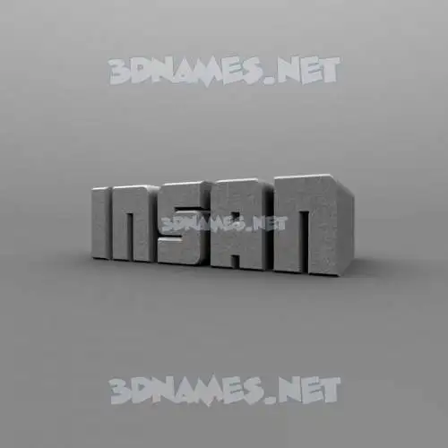 insan in Solid Grey style - 3D name wallpaper