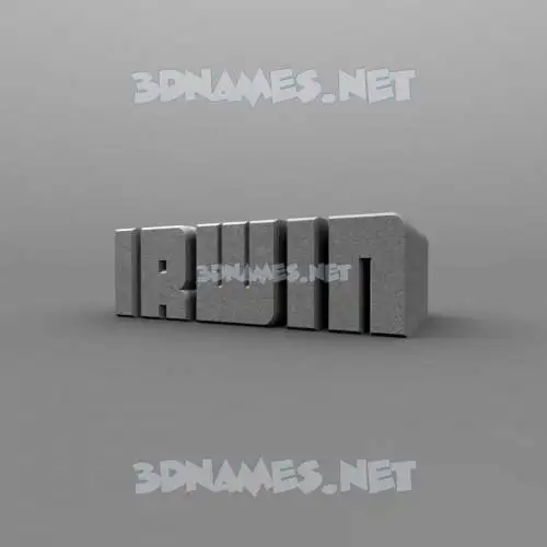 irwin in Solid Grey style - 3D name wallpaper