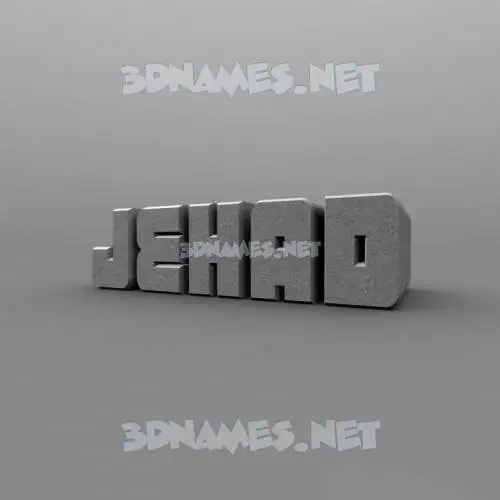 jehad in Solid Grey style - 3D name wallpaper